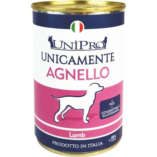 Unipro Unicamente Agnello Cibo Umido Cani Adulti Barattolo 400g