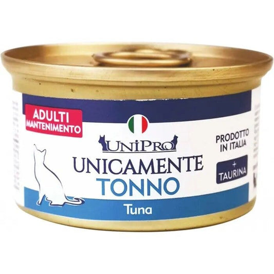 Unipro Unicamente Tonno Cibo Umido Gatti Adulti Barattolo 85g