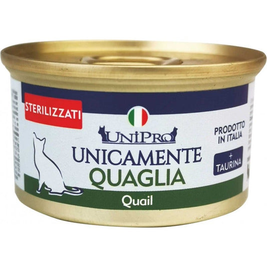 Unipro Unicamente Quaglia Cibo Umido Gatti Adulti Sterilizzati Barattolo 85g