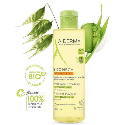 A-Derma Exomega Control Olio Lavante Emolliente Pelle Secca 500ml