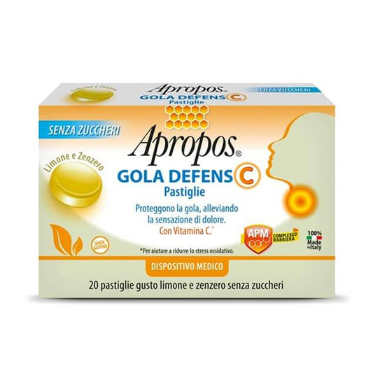 Apropos Gola Defens 20 pastiglie Limone e Zenzero