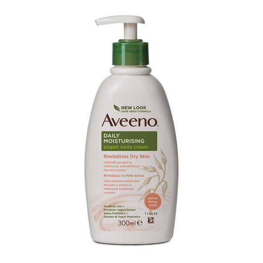 Aveeno Crema Crema Corpo Idratante Albicocca e Miele 300ml