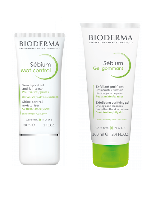 Bioderma Pack Sebium Mat Control 30ml + Gel Gommant 100ml