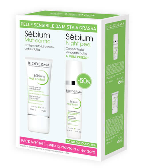 Bioderma Pack Sebium Mat Control 30ml + Night Peel 40ml