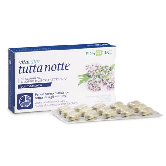 Bios Line Vitacalm Tutta Notte con Melatonina 30 compresse