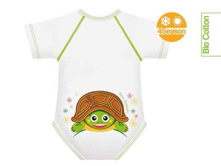 J Bimbi Body 0-36M Bio Cotton 4 Season Slow Friends Tartaruga