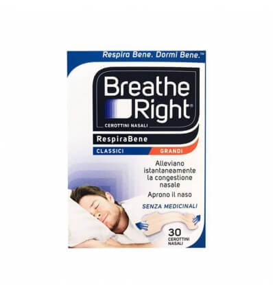 Breathe Right Cerottini Nasali Classici Grandi 30 pezzi