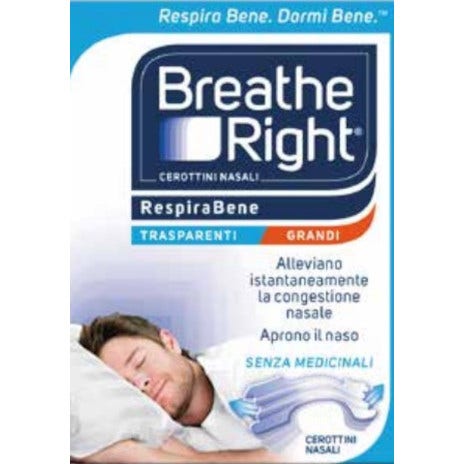 Breathe Right Cerotti Nasali Trasparenti Grandi 10 Pezzi