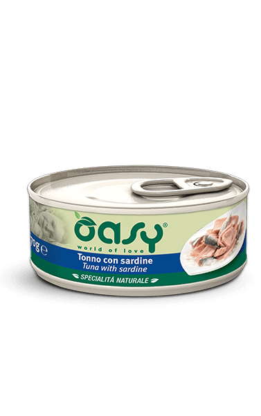 Oasy Wet Cat Tonno Con Sardine Cibo Umido Per Gatti Adulti 150g