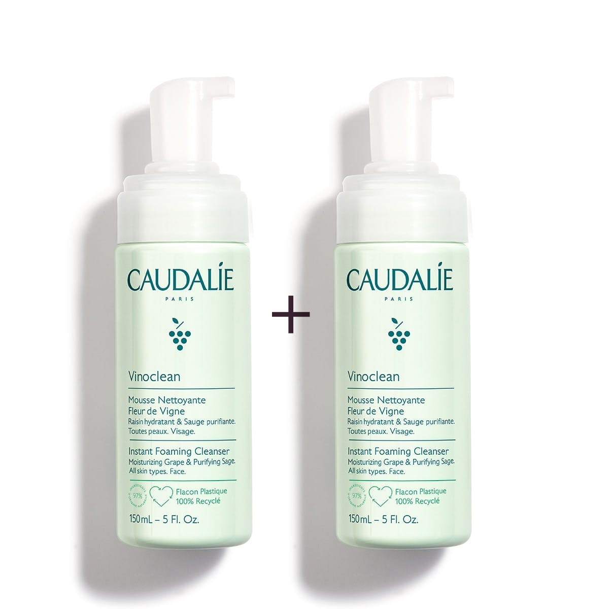 Caudalie Vinoclean Mousse Detergente Pacco Doppio 1+1