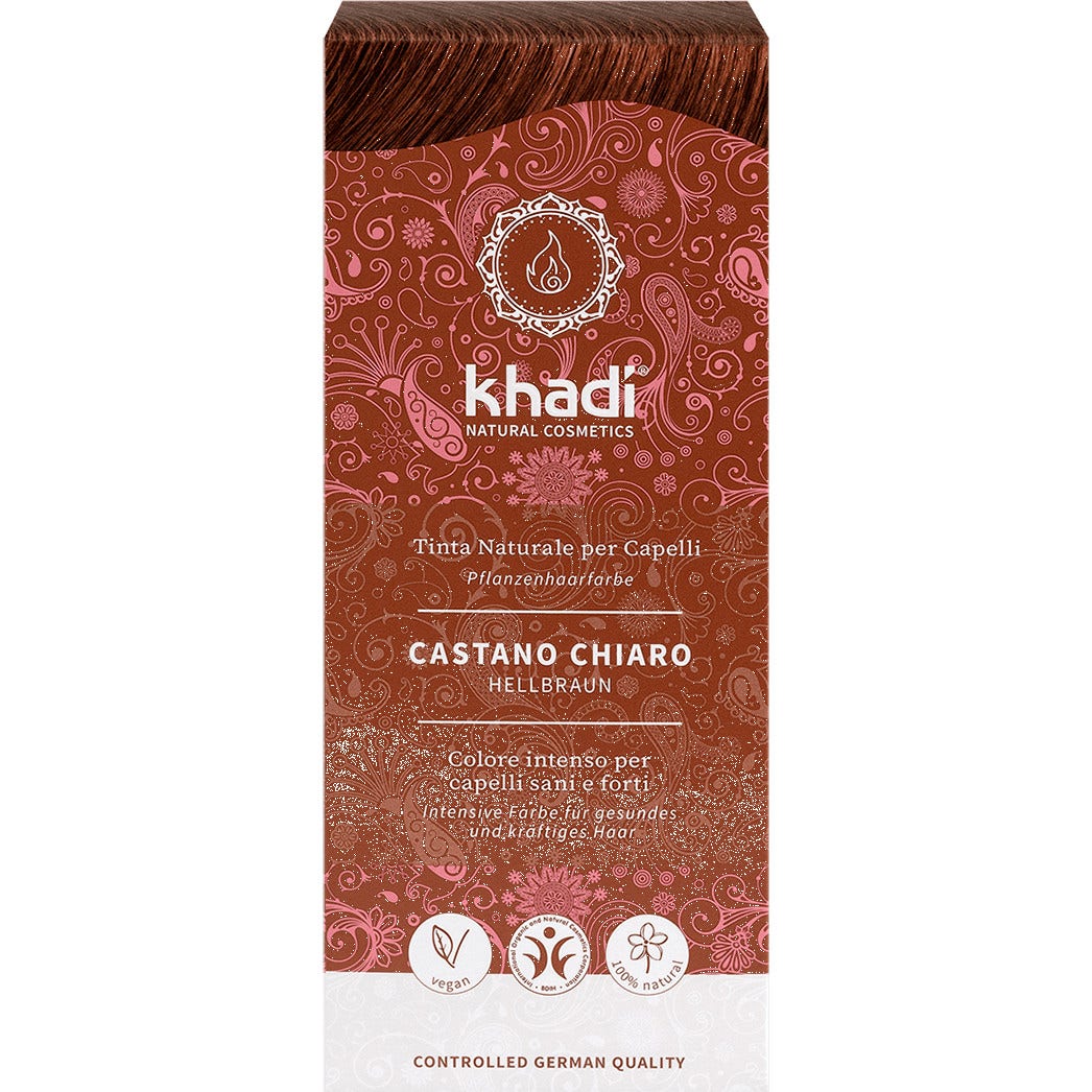 Khadi Tinta Naturale Capelli Castano Chiaro 100g