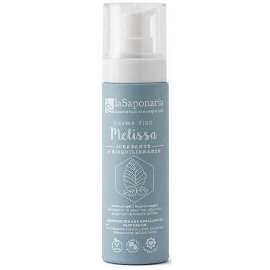 La Saponaria Melissa Crema Viso Idratante/Riequilibrante Pelli Impure/Miste 50ml