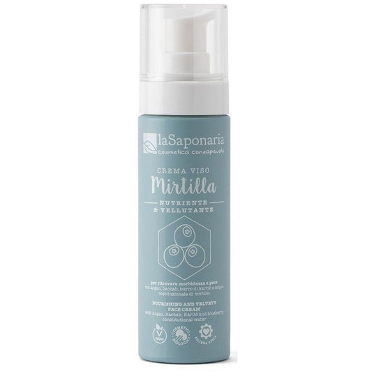 La Saponaria Mirtilla Crema Viso Nutriente/Vellutante 50ml