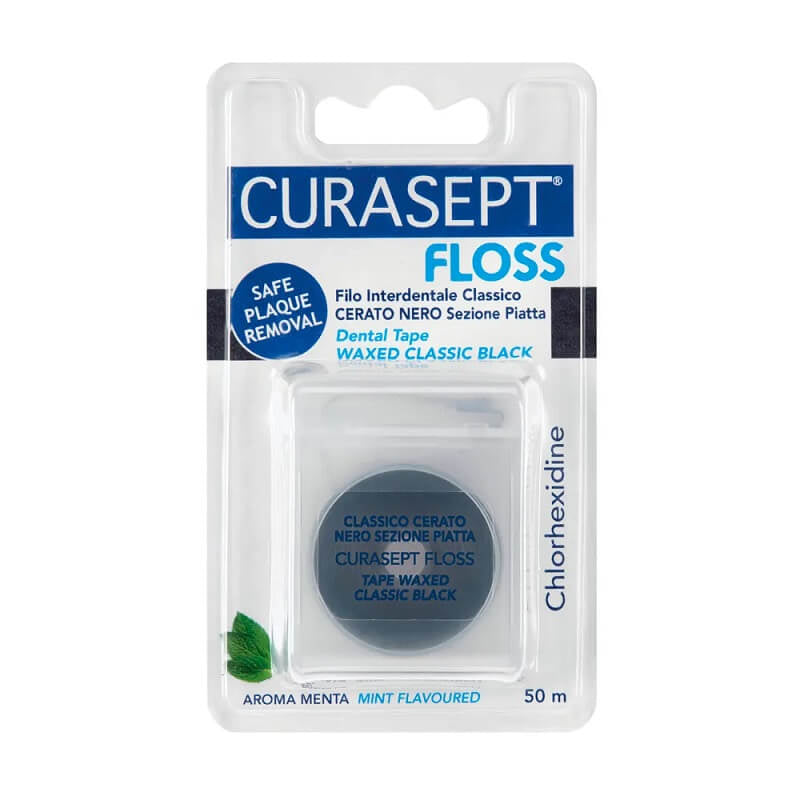 Curasept Floss Filo Interdentale Classico Cerato Nero 50m