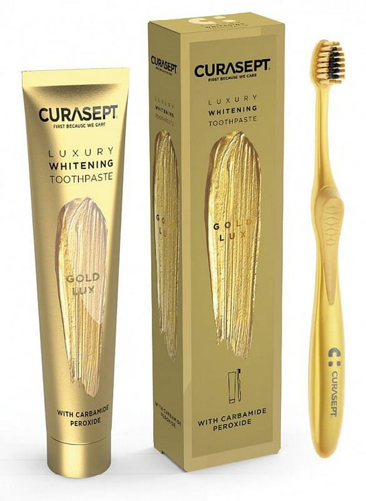 Curasept Gold Luxury Whitening Dentifricio 75ml + Spazzolino