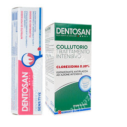 Dentosan Trattamento Intensivo con Clorexidina 0,20% 200ml + Dentifricio Sensitive 75ml