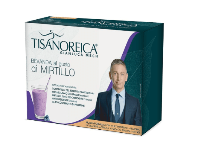 Dieta Tisanoreica Bevanda Gusto Mirtillo 4 preparati da 28g