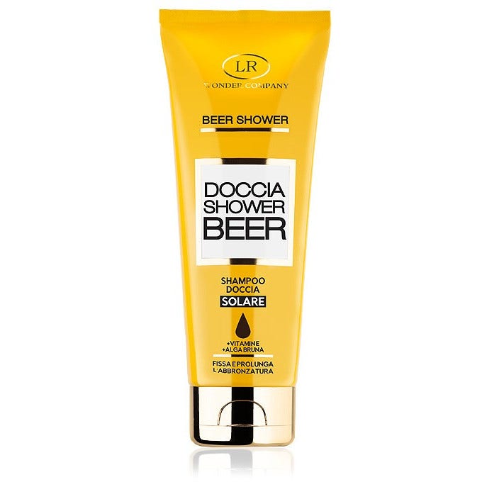 Wonder Company Beer Shower Shampoo Doccia Solare Fissativo Prolungatore Abbronzatura 250ml