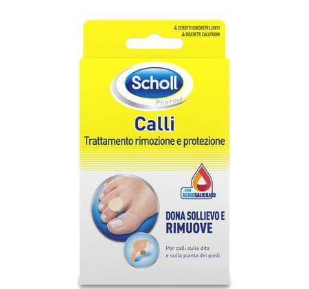 Scholl Cerotti Callifughi Trattamento Rimozione e Protezione 4 pezzi