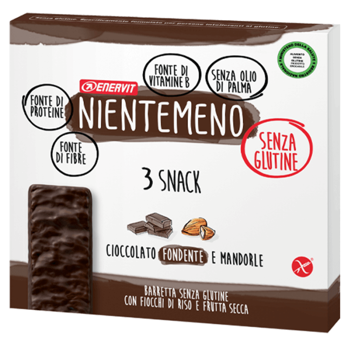 Enervit Nientemeno Barretta Cioccolato Fondente e Mandorle 3x33g