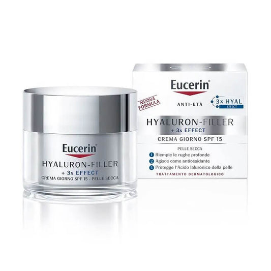 Eucerin Hyaluron-Filler +3x Effect Crema Giorno SPF15 pelle secca 50ml