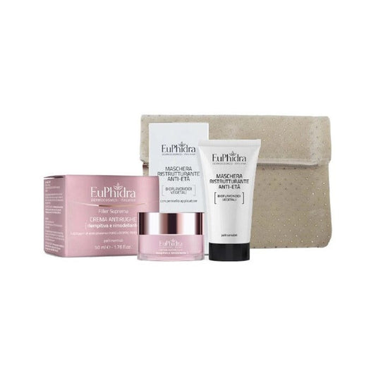 Euphidra Kit Il Mio Scrigno Illuminante Filler Crema Antirughe 50ml+Maschera Anti-Età 75ml