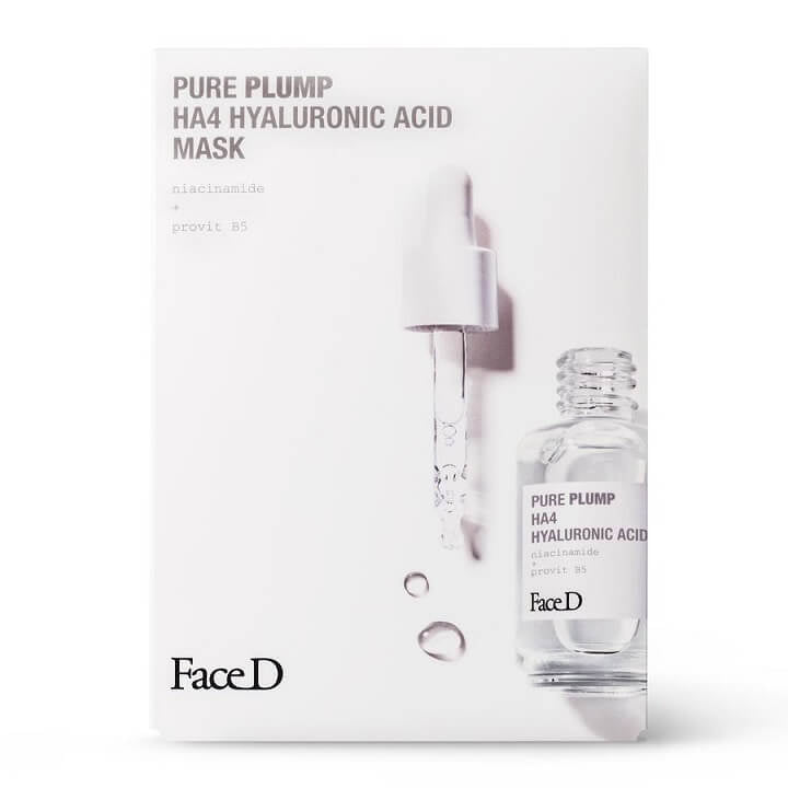 FaceD Maschera Viso Pure Plump HA4 Acido Ialuronico 5 pezzi