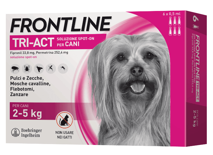 Frontline Tri-Act Cani 2-5 kg 6 pipette