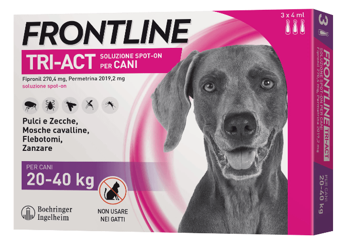 Frontline Tri-Act Cani 20-40 kg 3 pipette