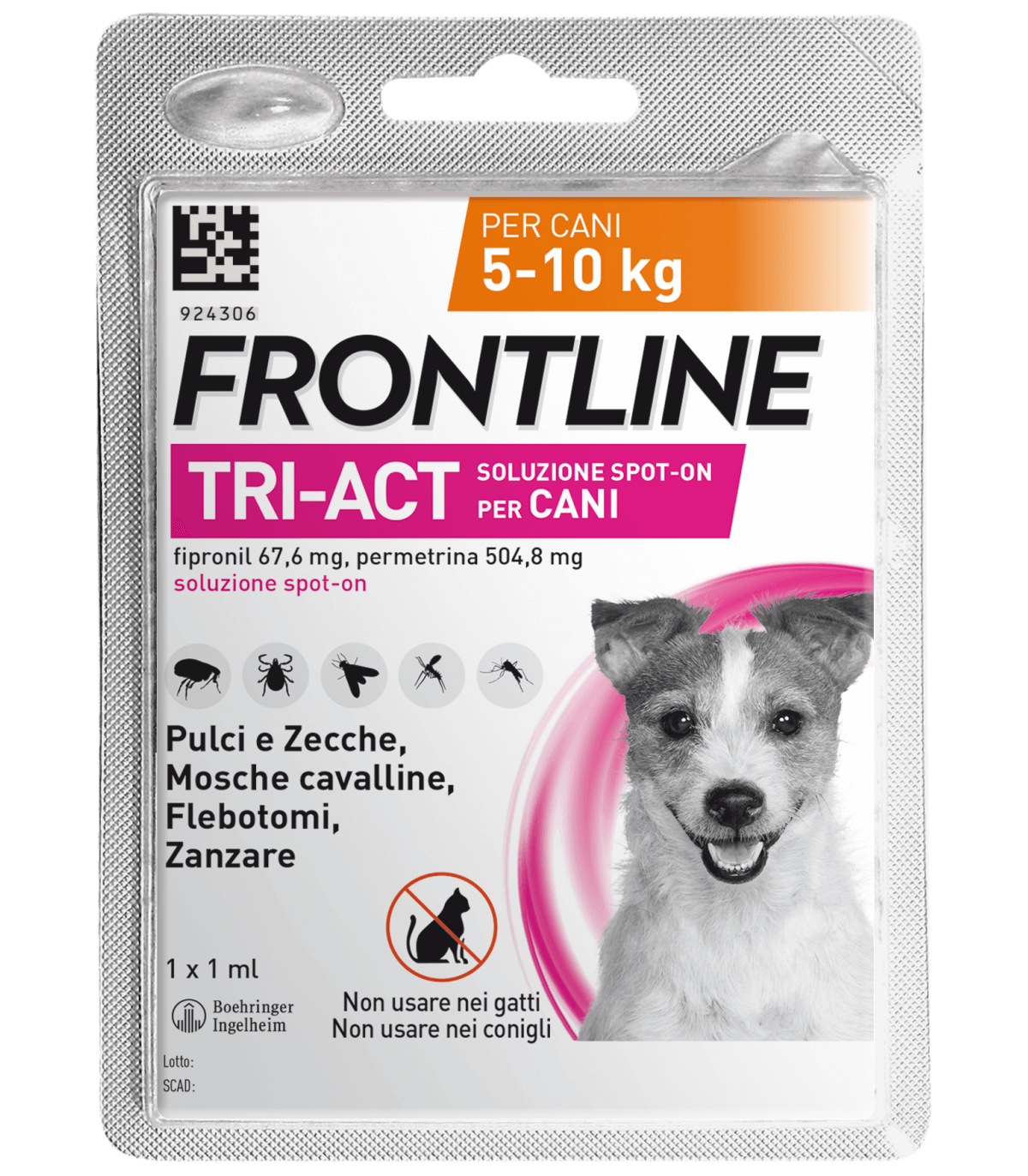 Frontline Tri-Act Cani 5-10 kg 1 pipetta