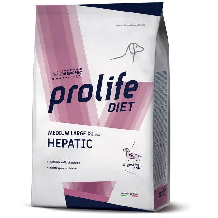 Prolife Hepatic Diet Cibo Secco Per Cani Taglia Media/Grande Sacco 8Kg