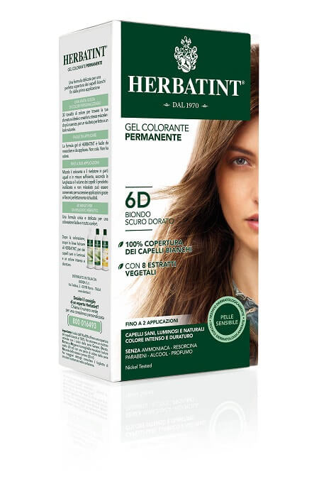 Herbatint 6D Biondo Scuro Dorato Gel Colorante Permanente 150ml