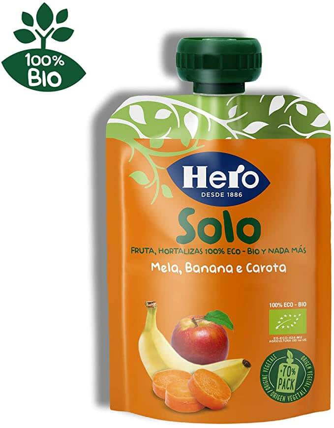 Hero Solo Frutta Frullata Mela Banana e Carota Bio 100gr