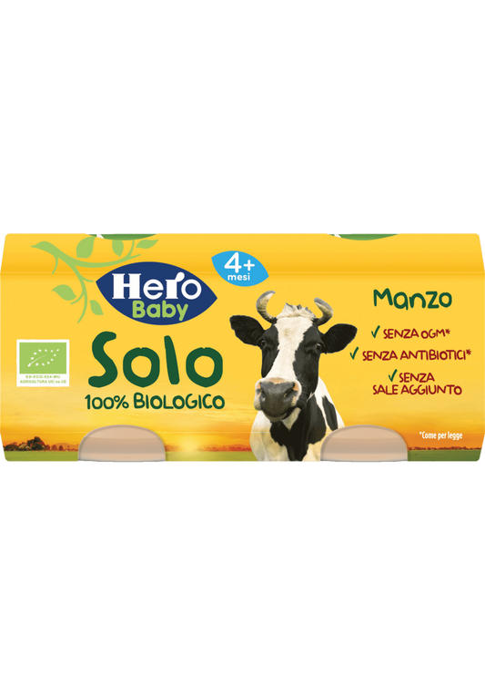 Hero Solo Omogeneizzato Manzo Bio 2x80gr