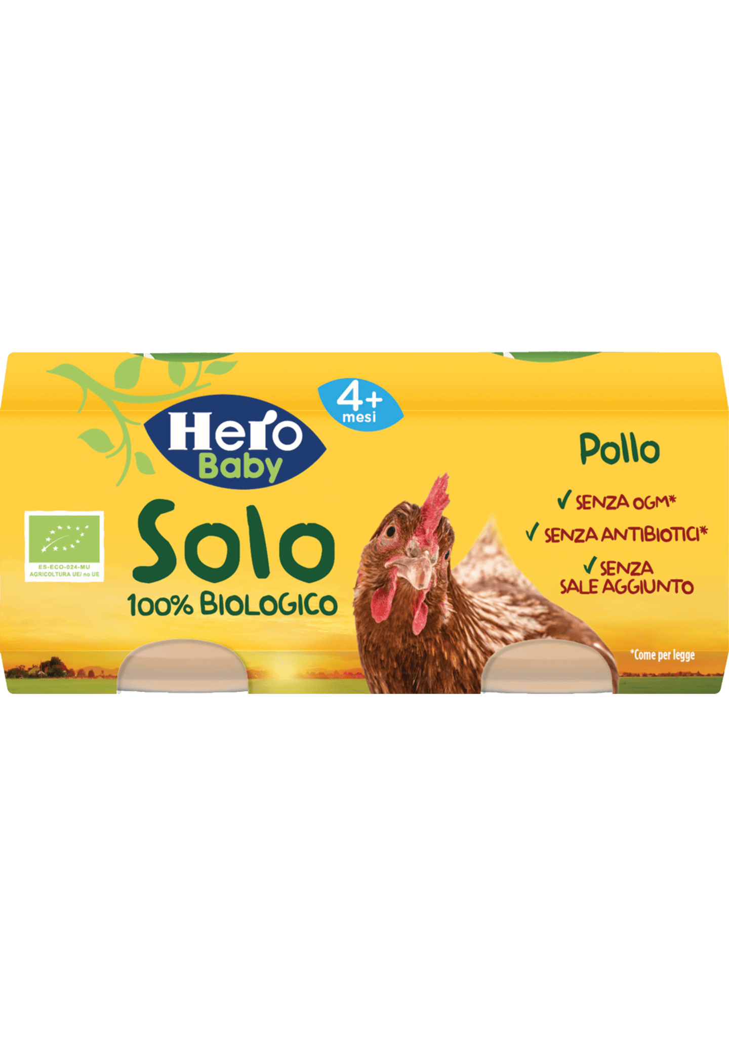 Hero Solo Omogeneizzato Pollo Bio 2x80gr