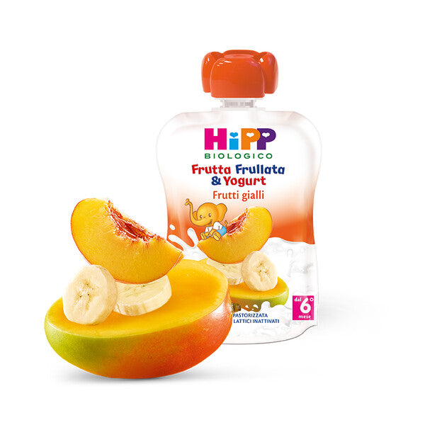 Hipp Bio Frutta Frullata Yogurt Mela e Frutti Gialli 90g