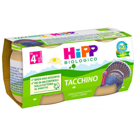 Hipp Biologico Omogeneizzato al Tacchino 2x80gr.