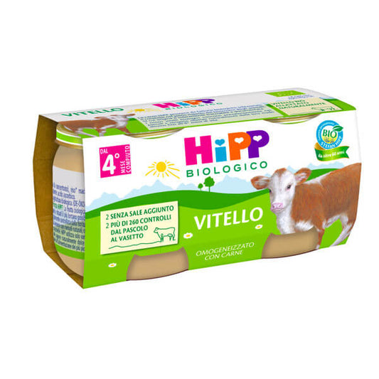 Hipp Biologico Omogeneizzato al Vitello 2x80gr.