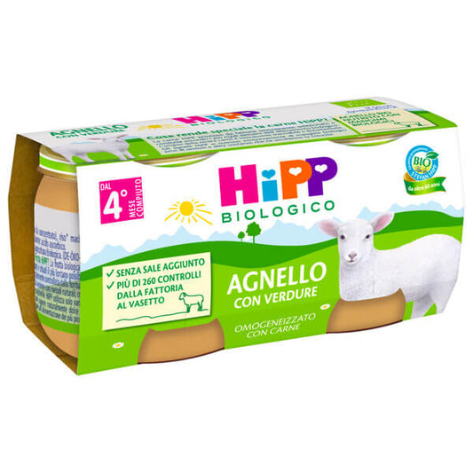 Hipp Biologico Agnello con Verdure 2x80gr.