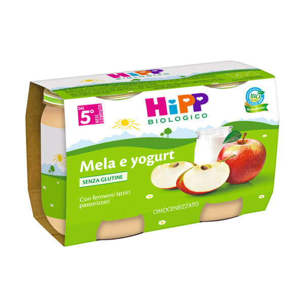 Hipp Biologico Omogeneizzato Mela e Yogurt 2x125gr.