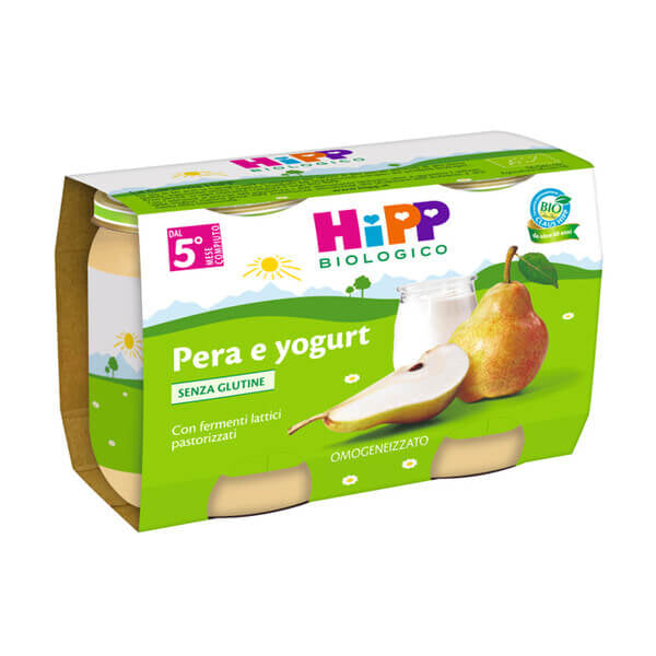 Hipp Biologico Omogeneizzato Pera e Yogurt 2x125gr.