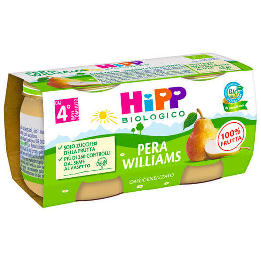 Hipp Biologico Omogeneizzato Pera Williams 2x80gr.