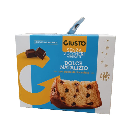 Giusto Senza Zucchero Dolce Natalizio Panettone Con Gocce Di Cioccolato 600g