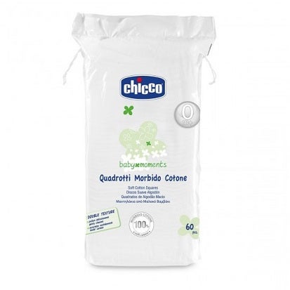 Chicco Baby Moments Quadrotti Morbido Cotone 60 Pezzi