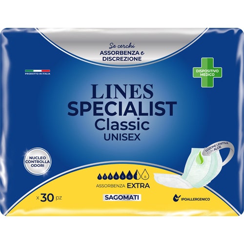 Lines Pannolone Specialist Classic Sagomato Extra 30 Pezzi