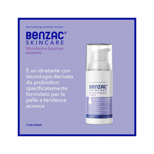 Benzac Skincare Microbiome Equalizer Lozione Idratante Viso Pelle Acneica 50ml