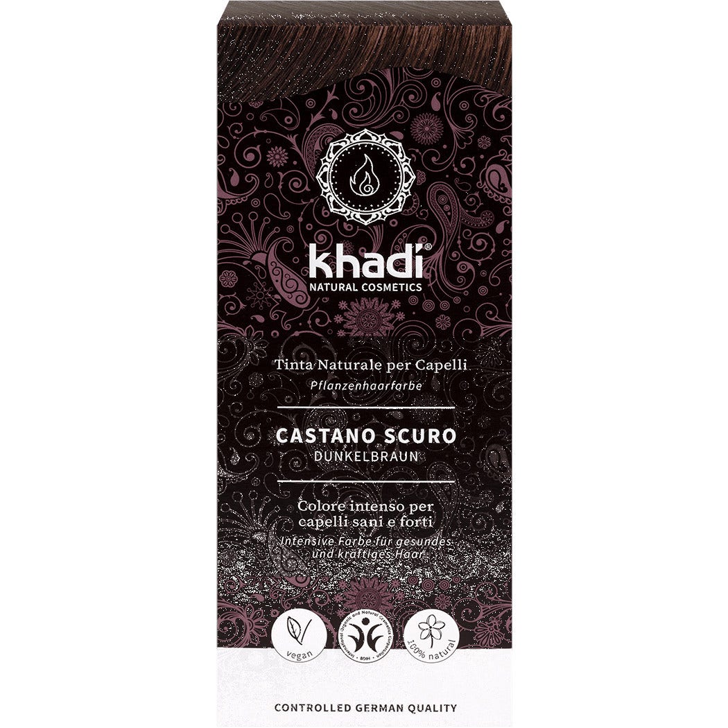 Khadi Tinta Naturale Capelli Castano Scuro 100g