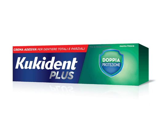 Kukident Plus Doppia Protezione Gusto Menta Fresca 40g