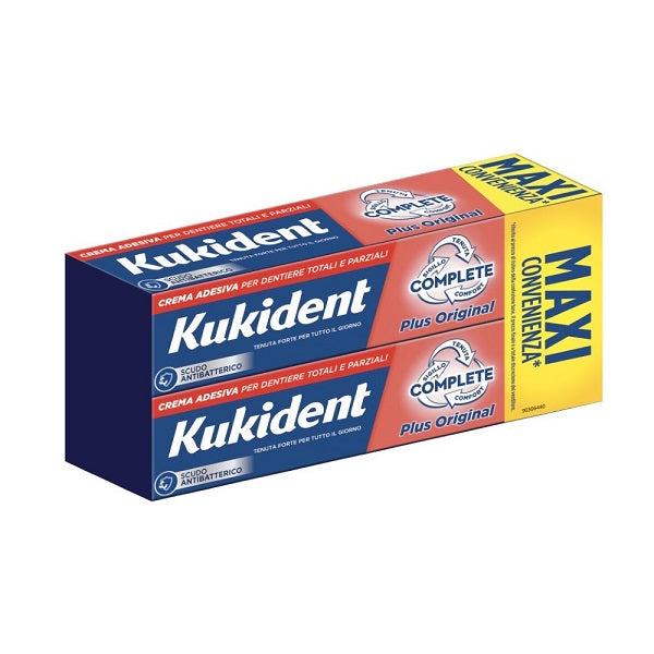 Kukident Plus Complete Crema Adesiva 2x65gr