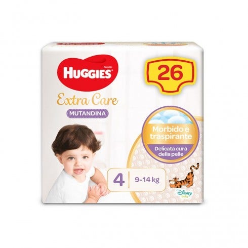 Huggies Extra Care Pannolone Mutandina Base Taglia 4 26 Pezzi